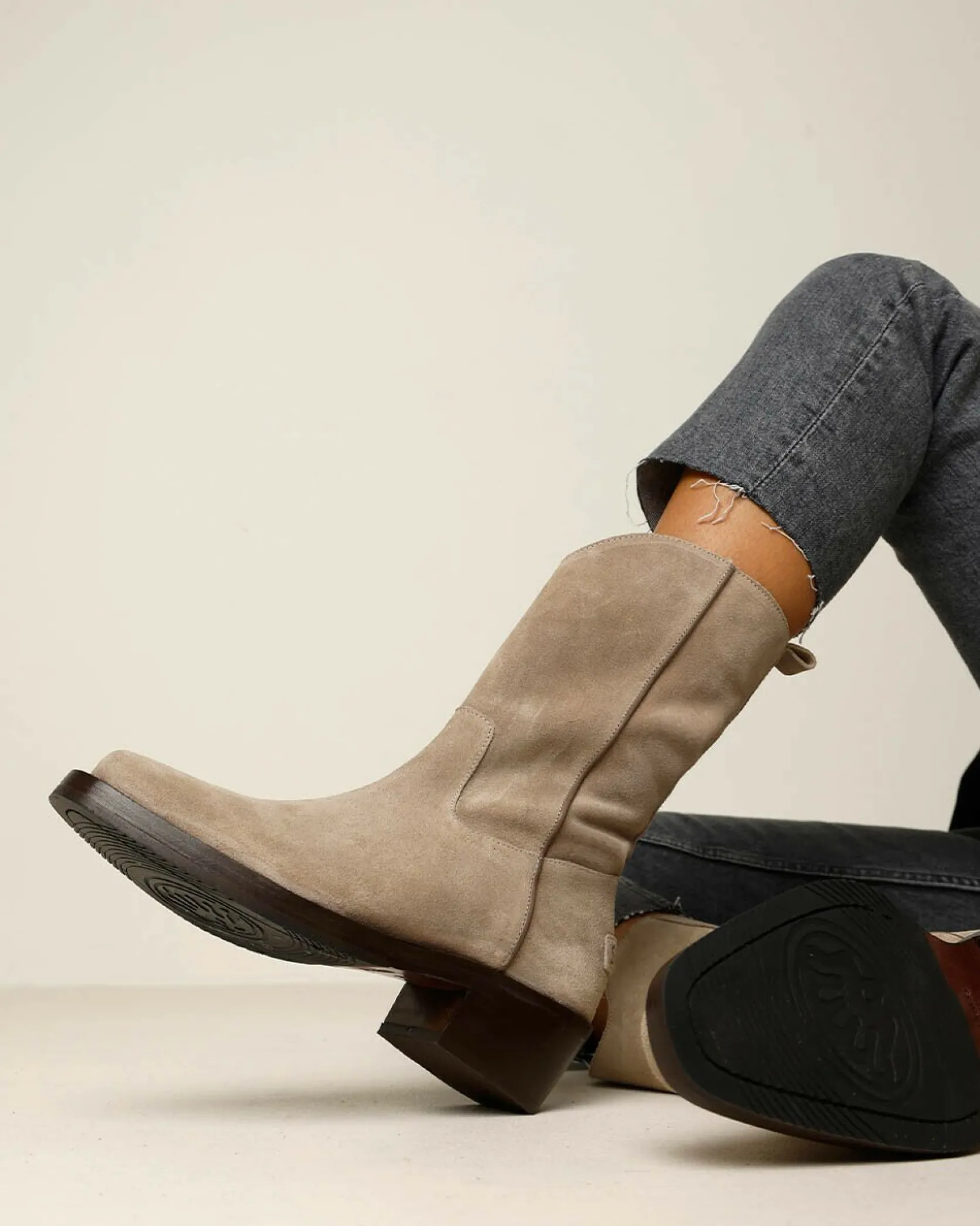 Boot Layla Helles Taupe | Shabbies Amsterdam