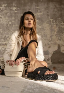 Pantolette Mucia Schwarz Fur Damen | Shabbies Amsterdam