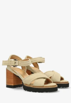 Sandale Mit Absatz Lieve Sand Fur Damen | Shabbies Amsterdam