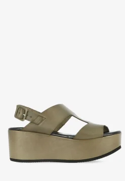 Sandale Plateau Vegetable Tanned Grun