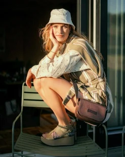 Sandale Plateau Vegetable Tanned Grun