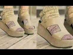 Sandale Plateau Vegetable Tanned Grun