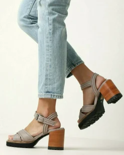 Sandalette Gepolstert Taupe