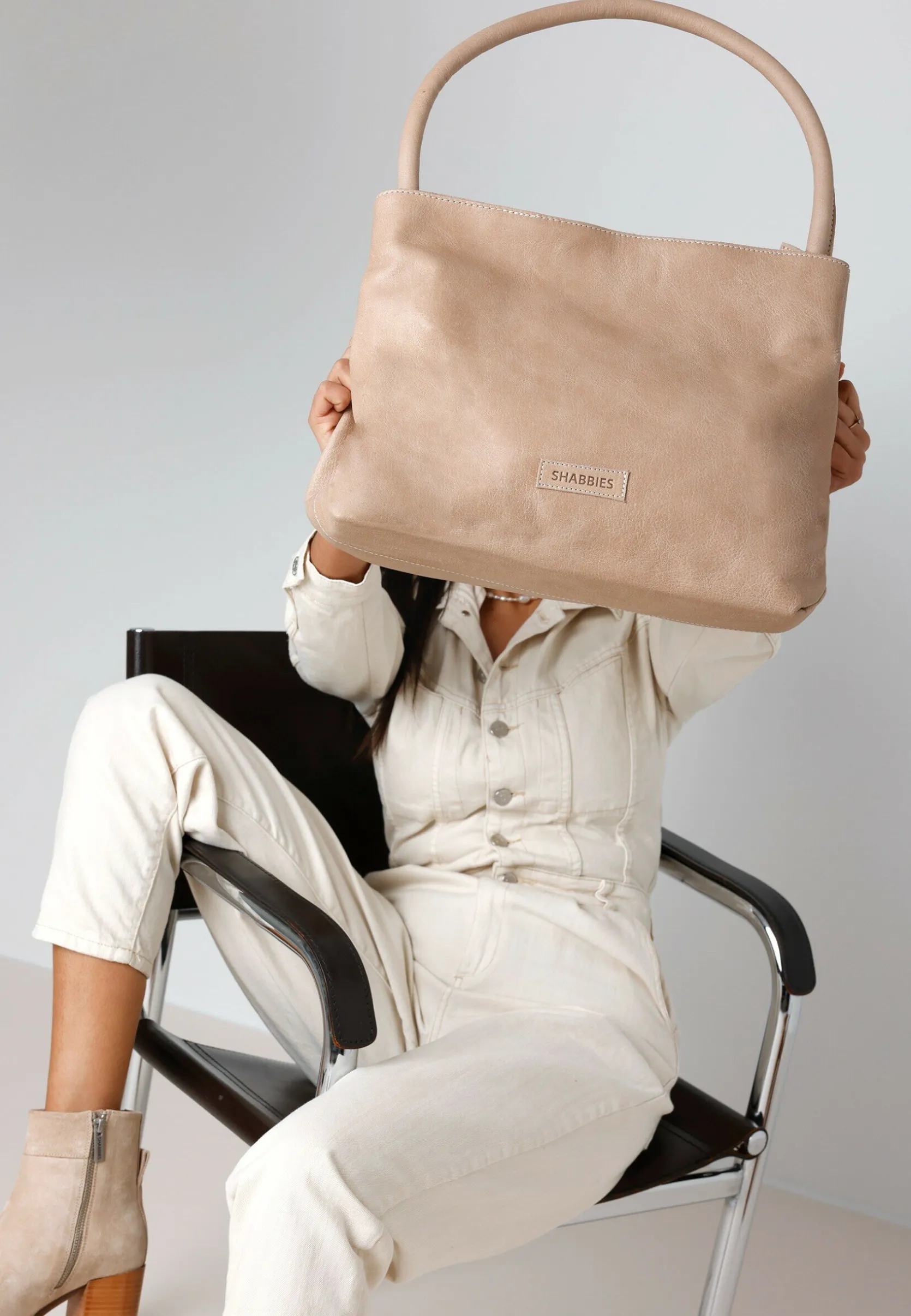 Schultertasche Sand Fur Damen | Shabbies Amsterdam