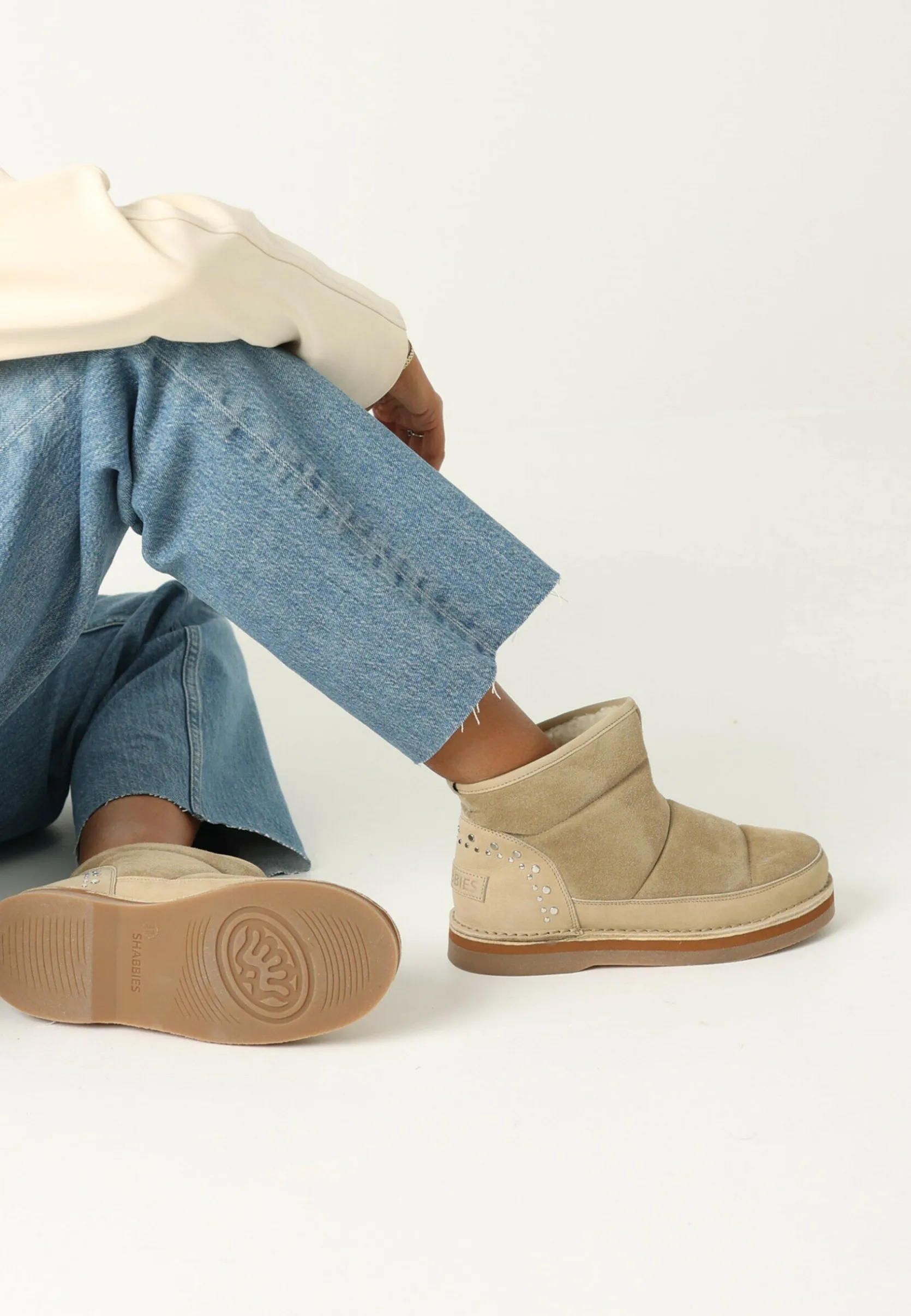 Shabbies By Wendy Stiefelette Moon Beige | Shabbies Amsterdam