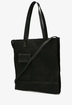 Shopper Naturlich Gegerbtes Leder Schwarz