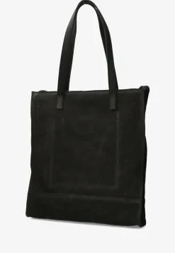 Shopper Naturlich Gegerbtes Leder Schwarz