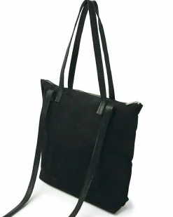 Shopper Wildleder & Glattleder Schwarz