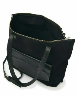 Shopper Wildleder & Glattleder Schwarz