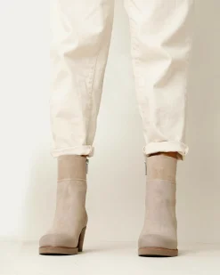 Stiefelette Lieve Leichtes Taupe Fur Damen | Shabbies Amsterdam