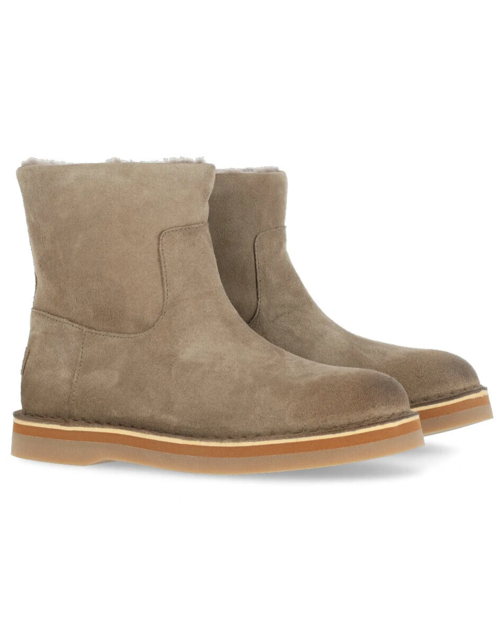 Stiefelette Palissa Taupe Fur Damen | Shabbies Amsterdam