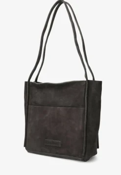 Umhangetasche Aus Gewachstes Wildleder Grau