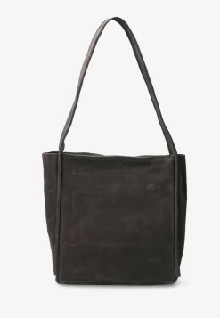 Umhangetasche Aus Gewachstes Wildleder Grau